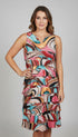 CHACHA Ruffle V Neck Sleeveless Knee length Dress - D2107